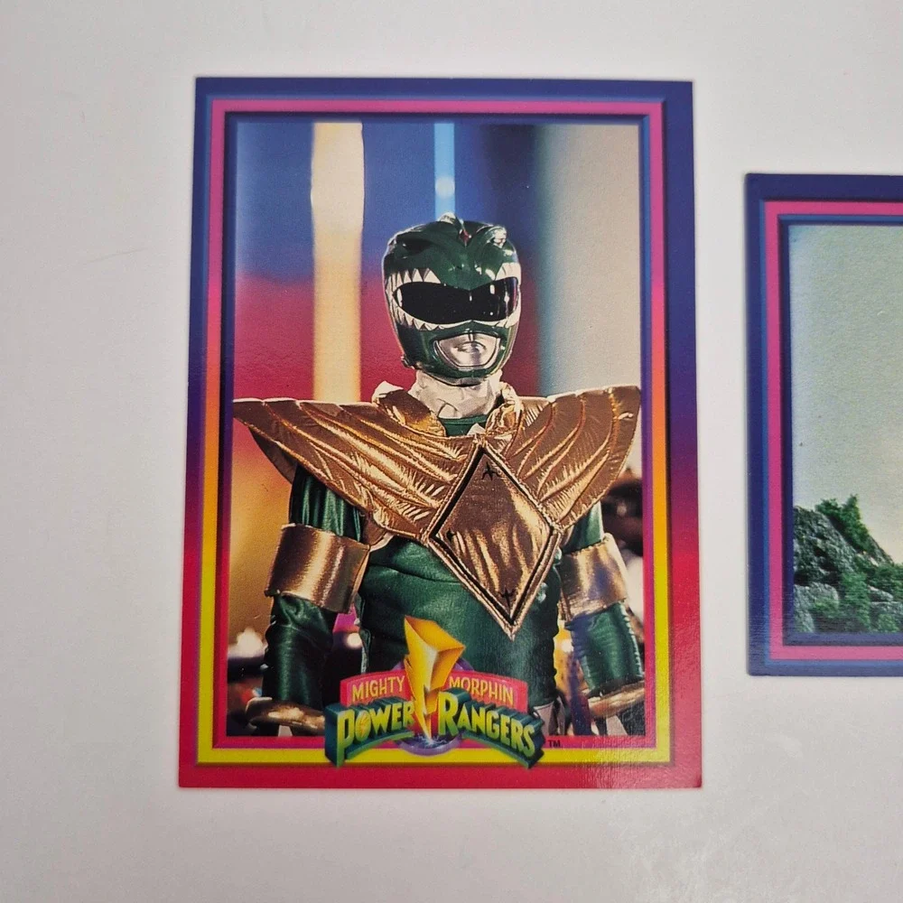 1994 Mighty Morphin Power Rangers Trading Cards Green Ranger and Zords Lot